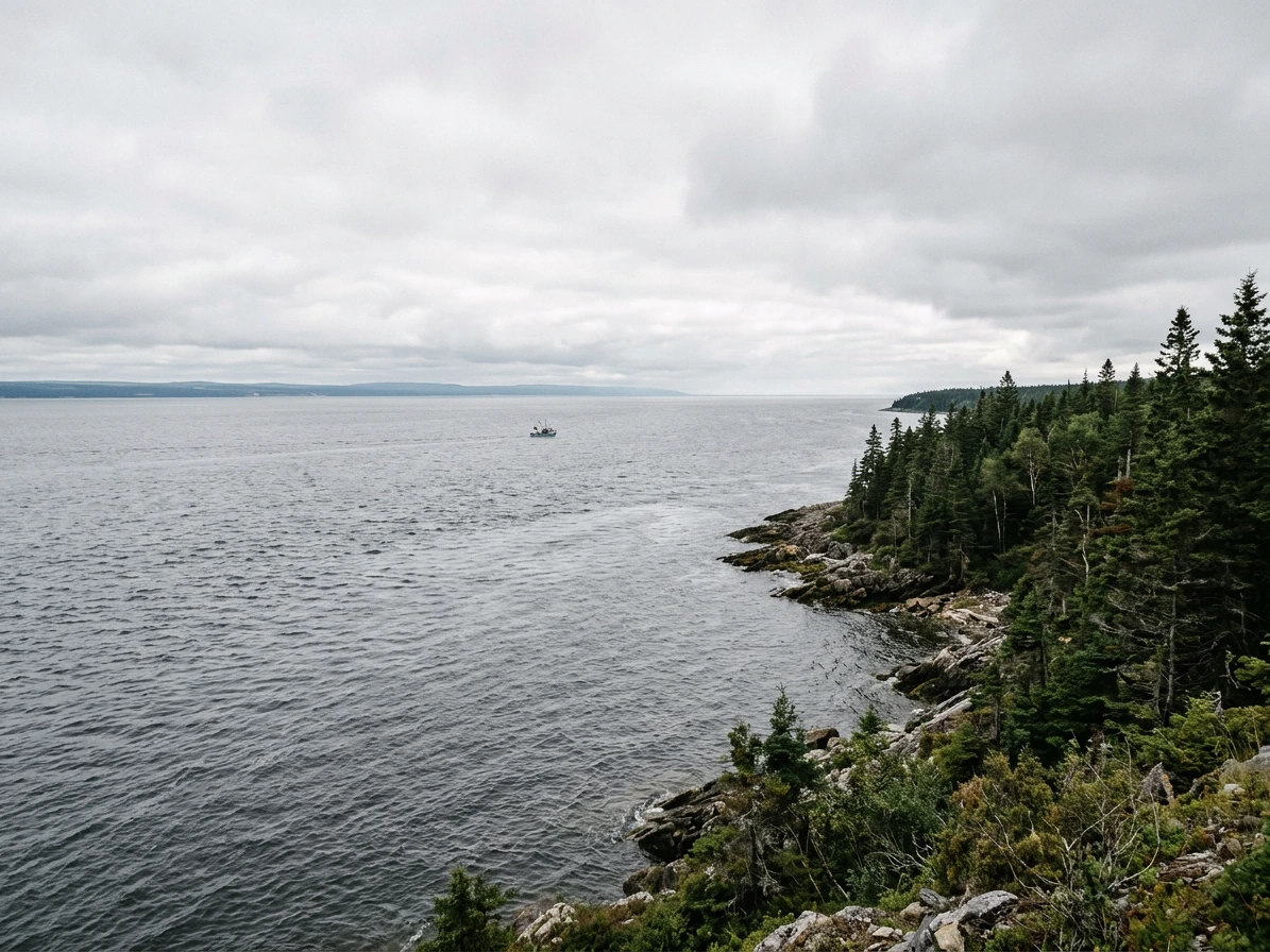 Vue du fleuve Saint-Laurent depuis Baie-Comeau, région Manicouagan