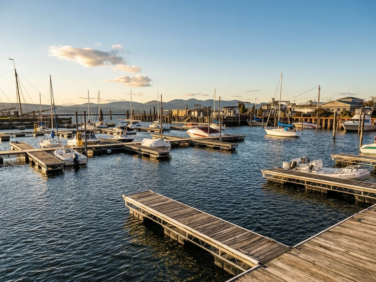 Marina de Burlington sur le lac Champlain, Vermont