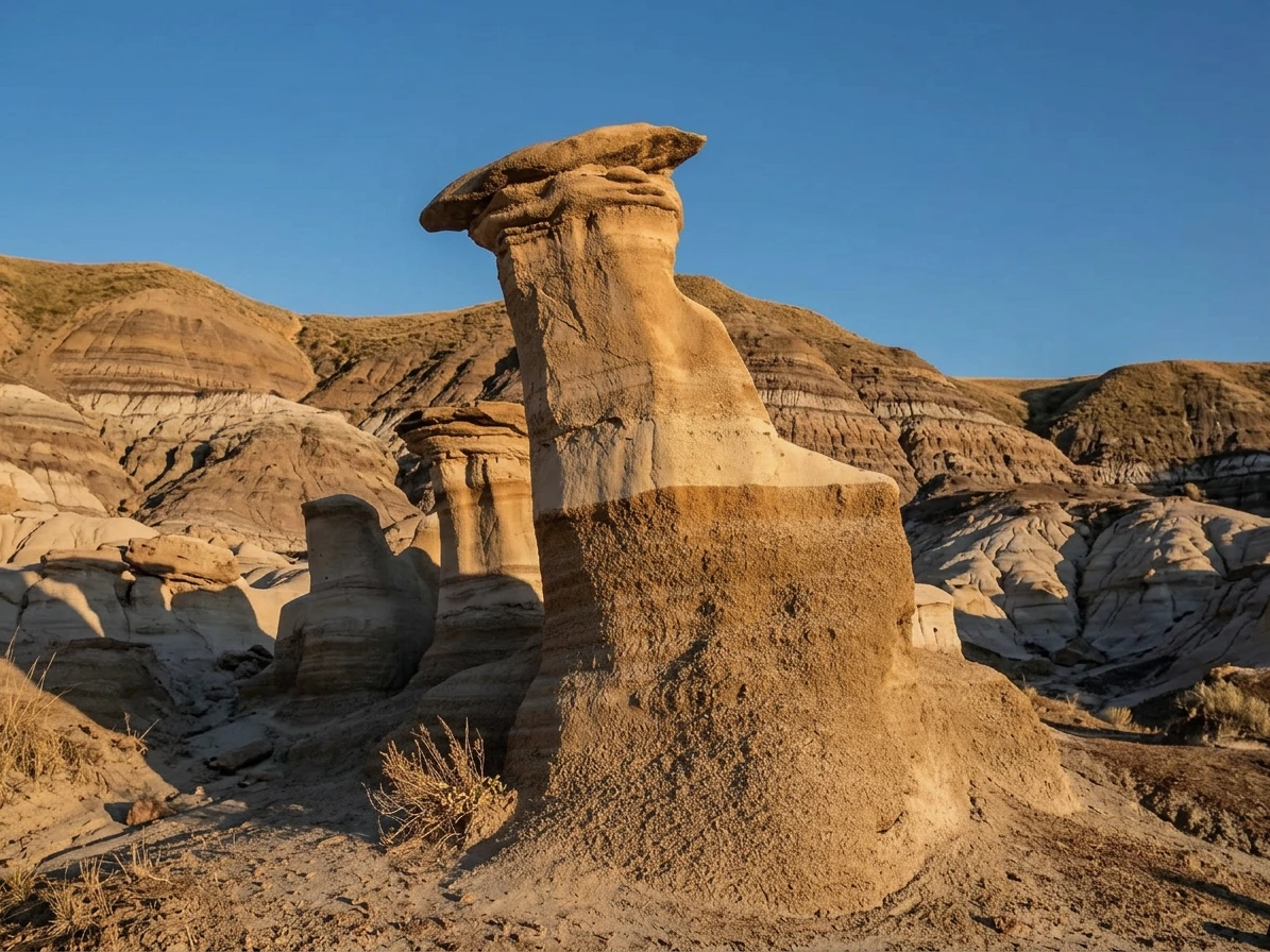 Les Hoodoos des badlands de Drumheller, vallée des dinosaures, Alberta
