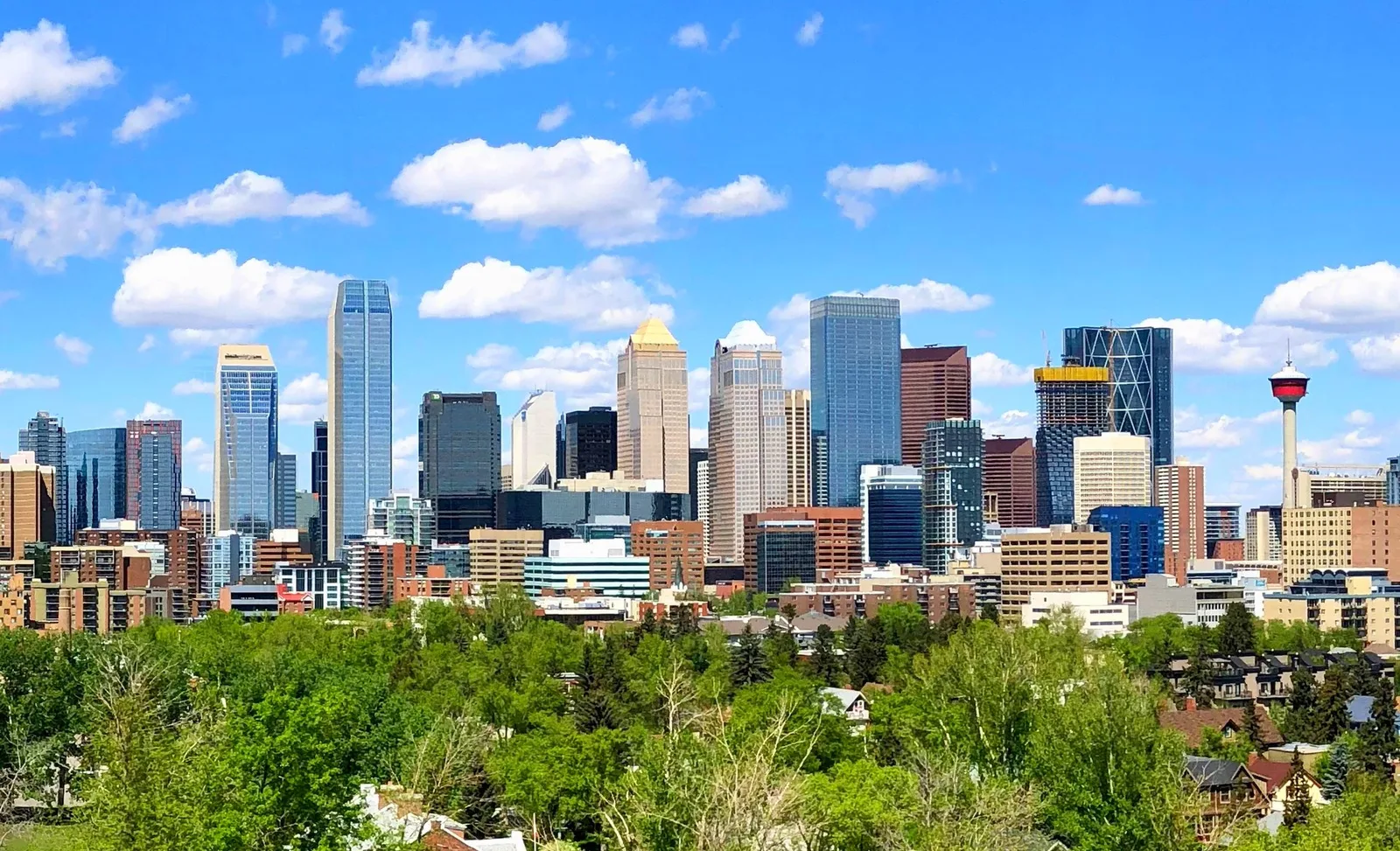 Skyline de Calgary avec la Calgary Tower