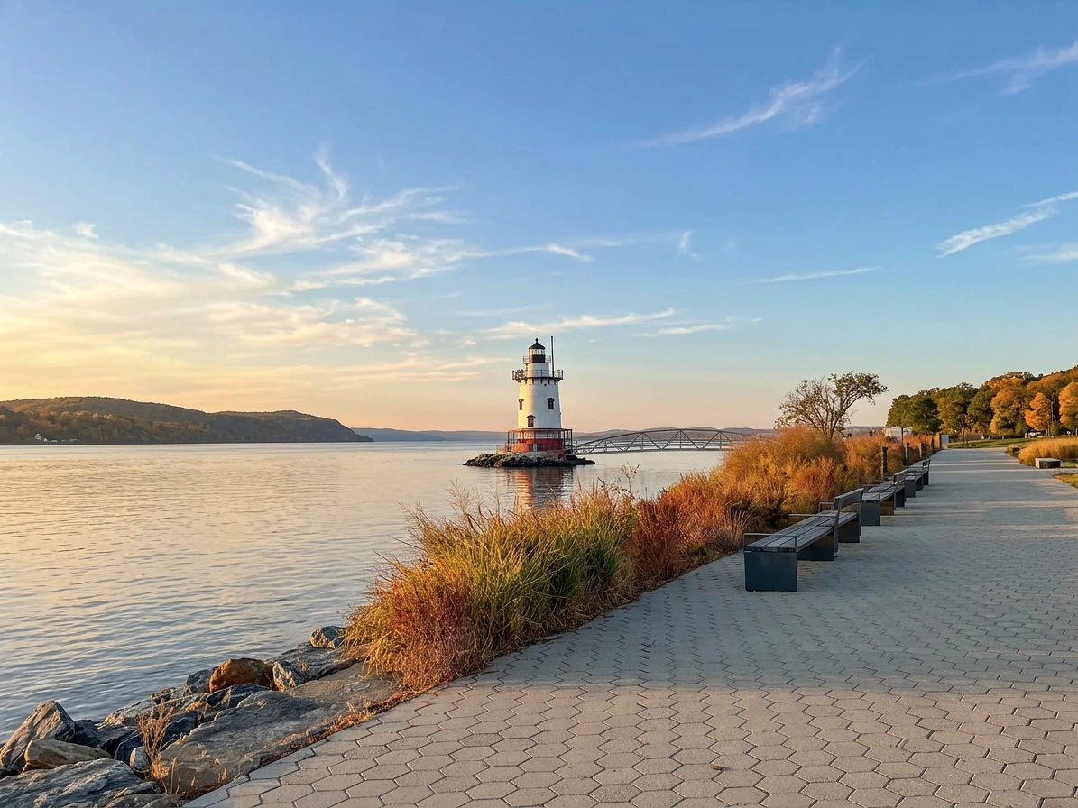 Phare de Sleepy Hollow sur la rivière Hudson